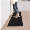 YuLiMirich Tappeto da cucina lavabile e assorbente, tappeto da cucina antiscivolo, per corridoio, 43,5 x 180 cm, nero di alta qualità, per lavanderia, attività all'aperto, soggiorno