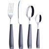Exzact Posate 16 Pezzi Acciaio Inossidabile con Maniglie di plastica Larghe - Confortevole da Tenere - 4 x Forchetta, 4 x Coltelli, 4 x Cucchiai Cena, 4 x Cucchiaini (WF232W)