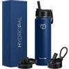 Hydropal Borraccia Termica in Acciaio Inox, Borraccia con Cannuccia 500ml/750ml/1L/1.2L/1.9L, Bottiglia Termica Doppia Parete per Bevande Calde e Fredde, Thermos Senza BPA per Scuola, Sport, Palestra