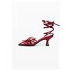 Desigual, sandalo con applicazioni floreali, Donna, Poliuretano, Rosso, 38