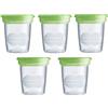 MAM Set 5 contenitori per Latte e Alimenti, Resitenti e Sterilizzabili, in Plastica Senza Bpa e Bps