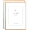 Veelot® 2x Cornice Foto in Legno Quercia 30x40cm,Passepartout 20x30cm, Rovere Cornice per Grande Quadro Poster | Decorazione da Parete per Stanza - Solo per Espositore a Parete