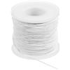 PATIKIL Elastico Per Bracciali 164 Ft/50 Metri Lunghezza 0.8 Mm Diametro 1 Rotolo Resistente Cordino Elastico Per Creazione Gioielli Collane Perlatura Craft DIY Bianco
