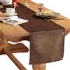 HSTWODE 1 pezzo Runner da tavolo in velluto, Runner da tavolo moderno, lavabile, per sala da pranzo, feste, vacanze, decorazione all'interno e all'esterno (33 x 220 cm, marrone scuro)