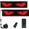 JDVOOTD Set di 2 Scritta LED Personalizzabile, 37x9.2cm Pannello LED Flessibile Programmabile per Auto con Sincronizzazione, Insegna LED Scorrevole Bluetooth (2 Pezzi)
