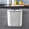 ELPHECO Pattumiera da cucina da 9,5 litri, da appendere, con coperchio, porta dell'armadio da cucina, sotto il lavandino, bidone della spazzatura in plastica, bidone della spazzatura con montaggio a