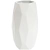 JUZAI 20 CM Vaso Fiori Bianco Ceramica per Pampas, Vaso Cilindrico Decorativo da Interno Design Moderno Elegante Classici