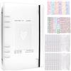 NAEBRO Photocard Binder Album Fotografico A5 Raccoglitore ad Anelli Raccoglitore per Fotocard Trasparente Album Fai Da Te con 240 Tasche, 6 Fori Photocard Album con 30 Pagine Interne, 16 Adesivi