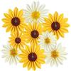 SUNBEAUTY 9 girasoli vassoi carta festa decorazione gialla scomparti beige ghirlanda da appendere