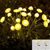 TIANHOO 2 Pezzi Luci Solar Medusa, 16 LED Lampade Solari Meduse, Luc Solari Del Giardino Luci Esterno Lucciole, IP65 Impermeabile Lampada Solare Lucciola per Giardino Patio(medusa Bianco caldo)