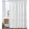 Syvory Tenda da Doccia 180x200 cm, 3D Trasparente Impermeabile Tenda, Con Magneti sul Fondo, Asciugatura Rapida Antibatterica Lavabile, Con 12 Ganci in Plastica, per Famiglia, Hotel