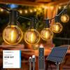 Hopexy Catena luminosa per esterni a energia solare, 10 m, 16+1 lampadine | Illuminazione solare impermeabile per esterni, per giardino, balcone, feste e decorazioni. Include telecomando