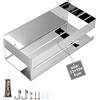 EXLECO Mensola Doccia Foratura, Adesiva Organizer Bagno con 2 Ganci, Porta Oggetti Bagno Senza Foratura, Supporto Oggetti Doccia da Appendere, Portaoggetti per Shampoo, Bagnoschiuma, 23CM Inox Lucido