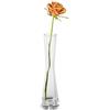 VASANA Vaso cilindrico trasparente realizzato a mano, in vetro, da 25 cm, a collo stretto, per fiori, centrotavola, festa di nozze, decorazione per casa e ufficio