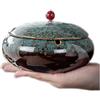 JAIEF Posacenere in ceramica con coperchi,posacenere per sigarette per interni o esterni, vassoio per cenere da tavolo per la decorazione della casa e dell'ufficio.
