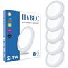 CLAR HYBEC - Lampade Soffitto, Plafoniera LED Esterno, Lampadario Bagno, Plafoniere a LED, Lampada Cucina, 6000ºK 24W (Pack 5)