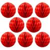 Ruidee 8 palline di carta velina a nido d'ape, ideali per feste, matrimoni, feste di compleanno, baby shower (20,3 cm, rosso)