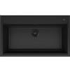 Elleci Best 360 Total Black LKB36086BKM Lavello da Incasso 1 vasca - Monovasca Sopratop 86 x 51 cm finitura Keratek Black 86
