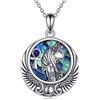 YFN Collana Egiziano Argento Sterling Ciondolo Egitto Protezione Gioielli Conchiglia Abalone Egitto Regalo per Donna Bambina Uomo