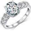 jiamiaoi Anello Donna Anelli Donna Argento 925, Anelli Fidanzamento Promise Ring Engagement Ring 5