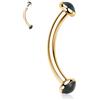 hengkaixuan Piercing per sopracciglio in titanio G23, anello curvo da 16 G, anello per ombelico Rook Daith, 6-12 mm, Titanio, altro