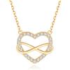 Jrêveinfini Infinito Collana Donna Argento 925 Oro, Cuore Girocollo Bambina Ragazza Amicizia Sorelle Lunga, Mamma e Figlia Zia, Gioielli Regalo Donna Compleanno