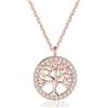 Jrêveinfini Albero della Vita Collana Catenina Donna Bambina Oro Rosa Argento 925, Personalizzata Collana Portafortuna Donna Amicizia Mamma e Figlia, Regalo Gioielli Donna Compleanno Bambina