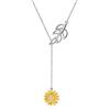VONALA Collana in argento Sterling 925 con ciondolo a forma di girasole, regalo per donne, 20mm, Argento sterling, Zirconia cubica