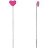 Aka Gioielli® - Orecchini Pendenti a Catenella con Cuore Rosa in Argento 925 Rodiato, Orecchini Infilatori Saliscendi Donna e Ragazza