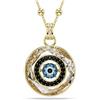 Swarovski Symbolica - Ciondolo placcato oro malocchio, unisex, medio, multicolore, 42-52 cm, Metallo, Zirconia cubica