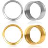 DOEARKO Tunnel flesh per orecchio 2 paia piercing per orecchio in acciaio inossidabile double flared nero argento plug per orecchie stretched expander gioielli piercing per donne e uomini 6mm-25mm