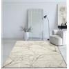 Mias Teppiche Cielo Tapis Moderne à Poils Courts, Salon, Chambre à coucher, Brillance Élégante, Fibre Brillante, Effet Haut-Bas, Plume, Crème, 80 x 150 cm