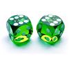 BESCON DICE Bescon Professional Precision Dice Round Corner 5/8 (16mm) with Random Serial Number, Precision Cut Dice 16MM Gem Green, 2pcs Set