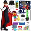 BuzzoXerex Giochi di Magia, Kit Magia Bambini con Costume da Mago, Accessori da Mago e Istruzioni, Giochi di Prestigio per Ragazzi e Ragazze 6 7 8 9 10 11 12 Anni per Carnevale