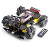 Adeept Mecanum Wheel Smart Car Kit (compatibile con Arduino IDE), Line Tracking, Light Tracing, Ostacle Avoidance, Servomotore, Display OLED, Buzzer, LED Dot Matrix Display