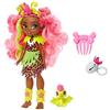 Cave Club Bambola Preistorica Fernessa da 25.4 cm, Capelli Rosa, con Dinosauro e Accessori, Giocattolo per Bambini 4+Anni, GNL85