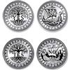 UNICRAFTALE 2 Pezzi Aurora Campeggio Monete Foresta Cascata Monete in Acciaio Inox Decisionario Moneta Commemorativa con ScatolaCarta Regalo CommemorativiDonne Uomini