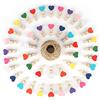 jijAcraft 100 Pezzi Mini Mollette di Legno Colorate Mollettine Decorative per Foto Matrimonio Artigianato con 30M Spago di Iuta
