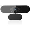 MSMXCS Webcam per PC con microfono, webcam USB Full HD 1080p con microfono e correzione automatica della luce, webcam plug-and-play regolabile a 360° per PC, laptop, streaming, giochi, chiamate con