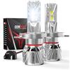 Cenmoll Lampadine H4 Led Auto, 140W 36000LM luminosità 700% angolo del fascio regolabile a 360 gradi, 6000K bianco freddo Lampadine Led H4 9003 HB2 12V 24 V driver Canbus integrato Plug & Play, 2 Pz