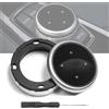 Youzzei Copertura per pulsante multimediale per BMW 1/3/5/7 F10/F20/F30 | Copertura in plastica ABS per BMW 1/3/5/7 F10/F20/F30 a 7 tasti BMW Idrive, da medio a grande, motivo freccia, antigraffio