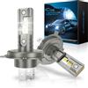 Sycreek Lampadina LED H4,19000LM 60W 6500K Bianchi Fari per Auto H4 LED, Sostituzione Alogena Abbaglianti e Anabbaglianti,Kit di Lampadine H4 Universali 1:1
