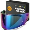 Everalo Visiera Compatibile con LS2 FF353 Rapid - Rapid II - FF320 Stream Evo - FF800 Storm - Storm II (Iridium Cromo)