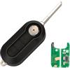 topone1 Telecomando per Fiat MPV Bravo/Ducato 500 Doblo Qubo Grande Punto 433 MHZ | Delphi ID46 Chip,per Citroen Jumper Peugeot Boxer