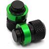 CCYYMOWOK Moto Accessori per Kawasaki Z900 Z650 Z400 Z500 Z1000 Z800 NINJA 250 300 400 500 650 1000SX ZX4R ZX6R ZX10R ZX14R ZX-4RR CNC Ruota Pneumatico Tappi Valvole Copertura (Verde)
