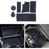 CDEFG Compatibile con Peugeot 208 e-208 2020-2023 2024 GT Tappetino Antiscivolo Protezione Bracciolo Protezione Antipolvere Tappetini in Gomma per Interni Auto Accessori (Blu)