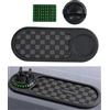 Xibao Tappetino Antiscivolo Auto,Tappetino Gomma Antiscivolo,Porta Oggetti per Autos,Accessori per Auto Interni,Adatto per Occhiali da Sole,Monete,Anelli Chiave,Penne,Telefoni Cellulari,ecc (Nero)