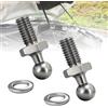 Kalexion Perno sferico per molla a gas, testa sferica 10 mm, filettatura M8, in acciaio inox, perno sferico 10 mm per molla a gas, portellone posteriore, auto, adatto per cofano, portellone anteriore