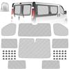 ZWPARTS Parasole per Parabrezza Auto compatibile con 2015-2025 Renault Trafic SWB, 8 Pezzi Pieghevole Parasole per Interni Auto, Set di Tappetini Termici Interni con Borsa Portaoggetti
