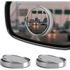 VBGURR 2 specchietti retrovisori a 360° con vetro HD, anti appannamento e impermeabile, universali per auto, SUV, camion, furgone (argento)